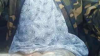 fingering my dick in the car until I cum