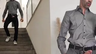 Dexterxxl hardon walk handsfree cum . Suit cum gay