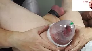 Pump my horny Prolpase - hard anal pumped - Rosebud asshole pumping - Penispump - breastpump