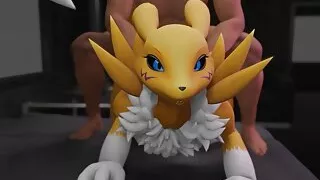Furry porn with Renamon doing sex