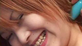 Asian solo teen toys her pussy