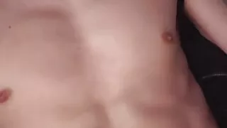 Young hot stud Rubs one out at the stroke of midnight