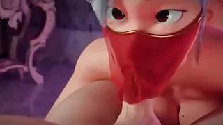 Perfect Masked Blowjob