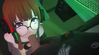 Gamer Girl Slut Sucks Dick