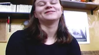 A curvy German brunette loves swallowing cum in POV