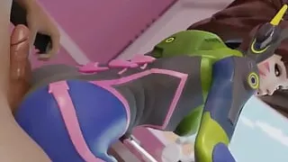 D.Va Rubing Her Ass On Hard Cock D.Va Hentai