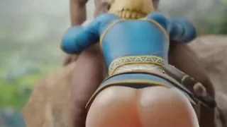 Princess Zelda Sucking A Big Black Cock