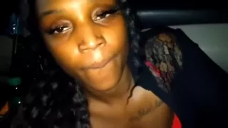 Getto Gagger Aja Getting Rough Face Fucked In The Car By A Big White Dick