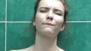 Solo girl Alice Paradise naked in the bathroom showering and masturbating in 4K.