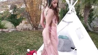 Cute Brunette Xxlayna Marie Dances and Masturbates With Vibrator on her Shaved Pussy