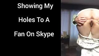 Wife's Crazy Hot Skype with Xhamster Fan Showing Pussy