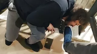Public Humiliation (sneakers licking, spitting)