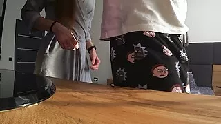 Real Cheating. My Wife And Neighbor Are Having Fun At My House While I'm At Work. Anal Sex