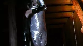 A dark haired lady from Germany punishing her man