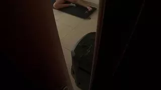 Culona En Hilo Doing Yoga Before Getting Fucked By Her Tight Pussy