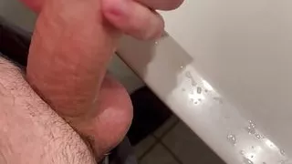 Pissing and masturbate in the toilet