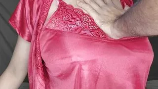 Indian Sex video of Beautiful Housewife Wearing Hot Nighty Night Dress