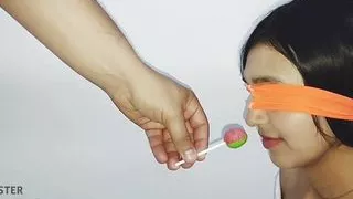 game of flavors with my stepsister, I cheat on her and in the end she ends up sucking cock and gets cum all over her fac