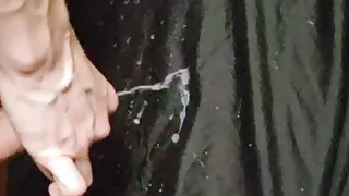 slow-mo cumshot spraying