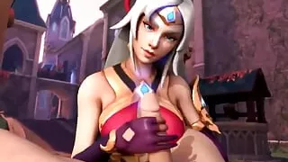 Lian - Paladins Handjob