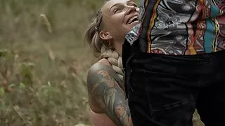 Someone is watching us when I suck my husband's cock and swallow his cum