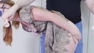 Ass dildoed submissive pounded
