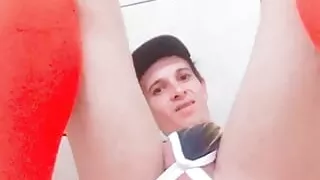 White boy playing with his ass