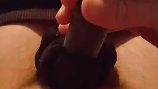 Vacuuming the cum out of twink dick