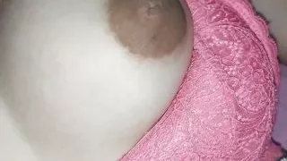 Playing with my step sister's big tits