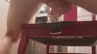Humping Fleshlight till I Cum on Chair