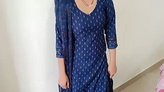 Hot Indian Desi village maid was fucking with boss in bathroom in clear Hindi audio