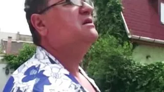 Amazing looking German chick pleasing her dude in the backyard