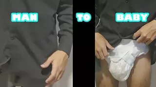 Grown Man Hiding His ABDL Diaper Fetish under His cloath