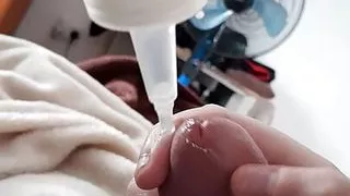 Sounding my Urethral with a Nozzle Bottle!