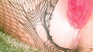 Real Amateur Wife, in pantyhose playing with her wet pussy and squirting