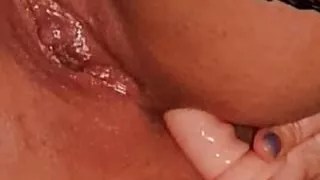 Amateur wife plays with anal toy tight ass