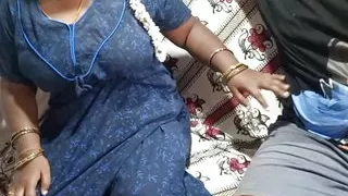 Sumithra akka seducing innocent boy hot TAMIL sex bussy licking hard fucking