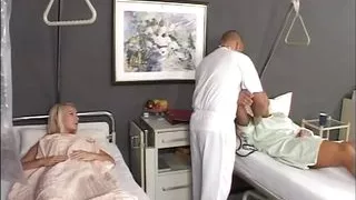 Patients visiting the doctor are waiting to receive a big cock as a medicinal remedy