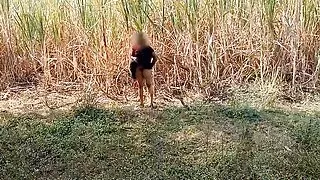Komal apne khet ka ganna apnehi mut chod kar jala dene Vali thi