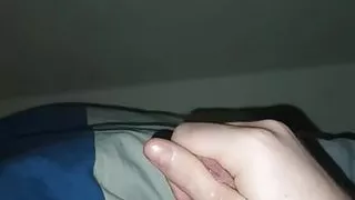 Teen cums hard before going to bed