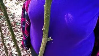 Slap her tits to a tree - dirty talk
