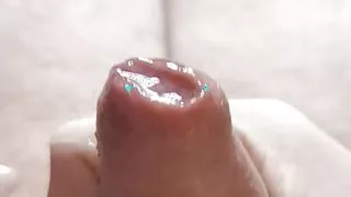 End of handjob with cum