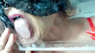 Gilf stepmom suck big cock and swallow multiple orgasm  long nails .