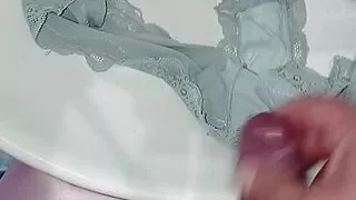 Wife panties cum
