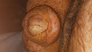 Pissing Tiny Cock Head is Split