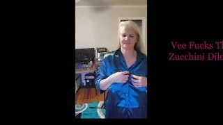 Hot Mature Momma Vee Fucks The Zucchini Dildo!