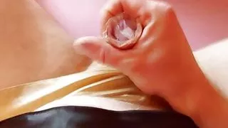 Pounding in a condom