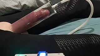 .High Pressure Penis Pumping. Cock pumping to huge size