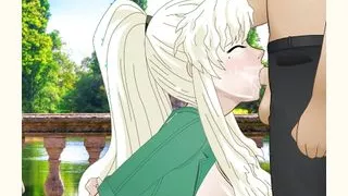 Balalaika gives a nice long deepthroat to a high ranking official's massive cock - SDT