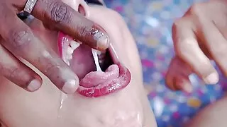 Eating cum after hardcore sex with Step Sis